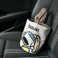 [WoYe] Office Worker Portable Portable Canvas Bag Bucket Bag Cute Bucket-Shaped Hand-Carrying Lunch 