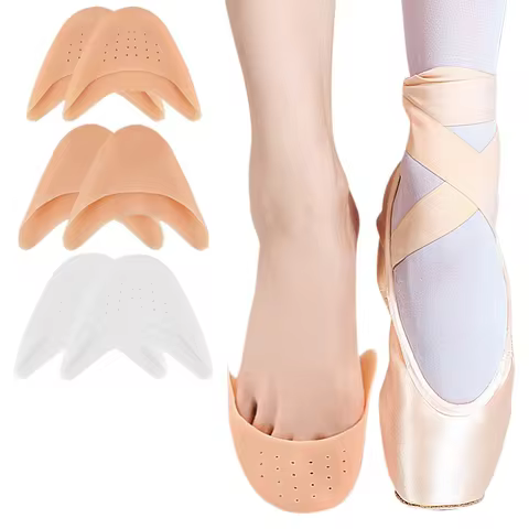 4/2pcs Professional Ballet Pointe Dance Shoe Pads Silicone Gel Toe Cover Forefoot Pad Toe Protector 