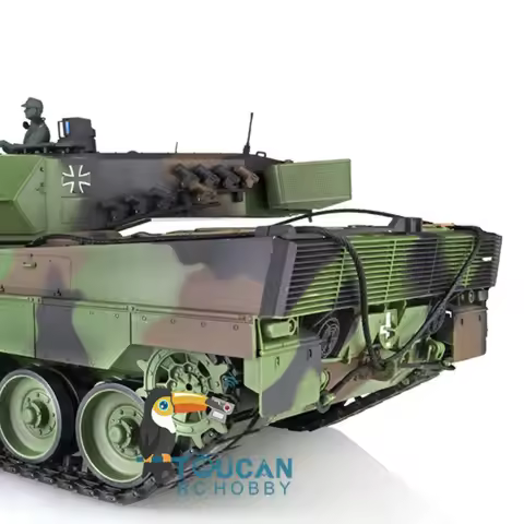 Toys Heng Long 1/16 7.0 Plastic Leopard2A6 RC Tank 3889 W/ 360° Turret Barrel Recoil Ready to Run Mo