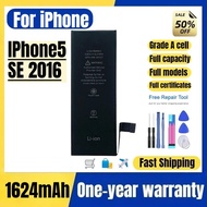 Battery for IPhone5 SE 2016 Mobile Phone Battery High Quality  Replacement Bateria Grade A Cell with