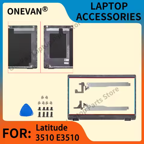 New Part For Latitude 3510 E3510 Laptop Screen Back Case LCD Top Cover Front Bezel Frame Shell Hinge