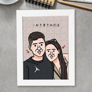 醜萌似顏繪 拼圖相框