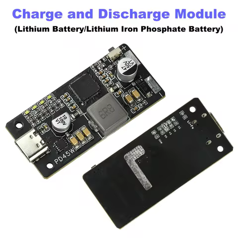2-6S PD45W Battery Charge Discharge Module Type-C with QC3.0 Fast Charging for Li-ion LiFePO4 Power 