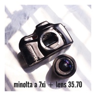 Minolta A 7XI Film Camera + Lens 35/70
