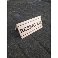 Restaurant table resort sign board