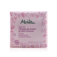 Melvita 梅維塔 玫瑰花瓣和金合歡蜂蜜皂 100g/3.5oz