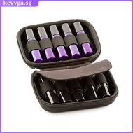 10 Bottle 10ml Essential Oil Case Portable Essential Oil Carry Travel Box Holder Organizer (Black)  