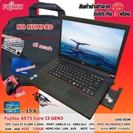 โน๊ตบุ๊คมือสอง Notebook Fujitsu A573 Core I3 Gen3(RAM :4GB)(HDD:320GB)(WIFI ในตัว , รองรับ WIFI จากมือถือ)หน้าจอ15.6นิ้ว
