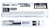 Pentel 0.5 mm EnerGel Permanent Ink Refills - Black Ink (Pack of 12 Refills)