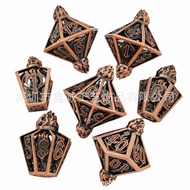 D DND Set DND Role-Playing Polyhedron Dice Dungeon and Dragon Metal TRPG Board Game Dice Hollow DD1X