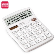 Deli Desktop Calculator 12 Digit Dual Power LCD TE837C