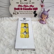 Apricot tealight candles, box of 10, burns 4 hours, odorless, smokeless - Doll & Candle Gift