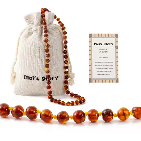 Baltic Amber Necklace - Certified as 100% Authentic Baltic Amber