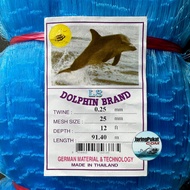 025MM X 25MM (1" Inch) X 12ft X 91.4MTR Pukat Jaring Ikan / Mata Tegak / Isi Kosong / Warna Biru / K