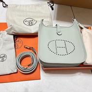Hermes Mini Evelyne 16冰晶灰 B刻大全配