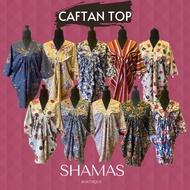 V Neck CAFTAN TOP Batik Viral Free size / Baju Kaftan Blouse Batwing (ruched / pleated midi dress)（褶饰/褶裥中长连衣裙）