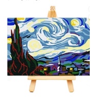 Artjoy DIY Paint by Numbers Mini Canvas Acrylic Painting Kit 10x15cm with Easel Art Set