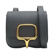 黑色 Epsom牛革 Della Cavalleria 肩背包 B刻 金扣【HERMES 愛馬仕】