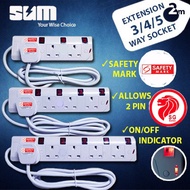 SUM 3/4/5 WAY EXTENSION SAFETY SOCKET (2, 3, 4 & 6 Meters)