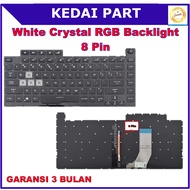 Asus ROG Strix Scar III G531 G531G G531GV G531GD Backlight 8 Pin Keyboard