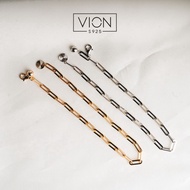 Vion S925 10949-10950 925 Silver Anklet, Gold Plated Silver Bracelet