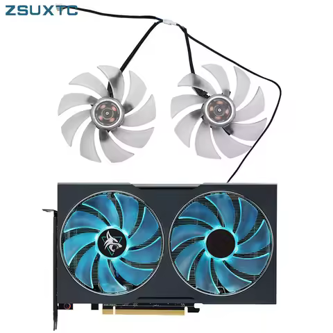FD10015H12D 4PIN Cooling Fan For Power color RX 6650 6600 XT 7600XT Hellhound Graphics Card Fan repl