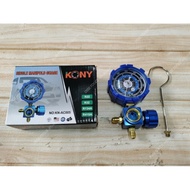 KONY Refrigerant Gauge Single With Blue Rubber Coated Valve R22 R32 R134A R410A