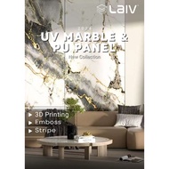 Laiv UV Board PVC/UV Panel 3mm Glossy Marble Motif/PVC Flat Panel For Living Room Wall/Kitchen Wall