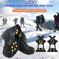 WENY Ice Claw, Spike Anti-Slip Ice Gripper Spike,  10 Teeth Universal Shoe Covers Winter Outdoor