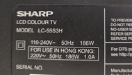 Sharp LCD LC-55S3H 55吋 LCD 4K 電視，連牆身架，旺角女人街自取