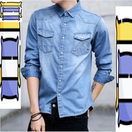 kemeja jaket baju jenis denim jeans lelaki original men jacket popular ss4377qq