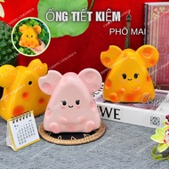 Savings Piggy Bank, Piggy Bank, Porcelain Piggy Bank, Cute Cheese Style Savings Piggy Bank, Decorati