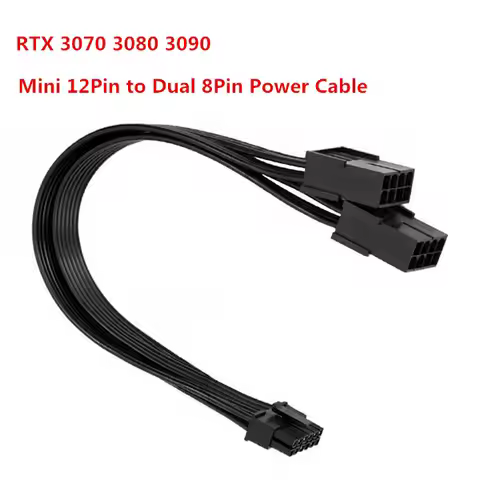 Mini 12Pin to Dual 8Pin PCIE GPU Power Adapter Cable for Nvidia RTX 3070 3080 3090 Male version Grap