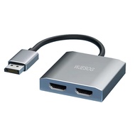 WJESOG Displayport to Dual HDMI Splitter Dual 4K@60Hz Resolution,DP to 2 HDMI Hub Multi Stream Trans