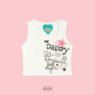 DADDY  | No Hard Feeling Tank Top  เสื้อกล้าม crop top แต่งโบว์ สุดน่ารัก