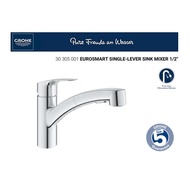 GROHE EUROSMART SINGLE-LEVER SINK MIXER With Pull-Out Mixer Tap