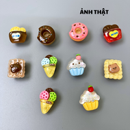 Bộ 10 Sticker Charm 3D chủ đề kem Donut Mayto gắn Dép Cross Dép Sục Cá Sấu JB-173