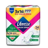 Libresse Daun Sirih Odour Care 24cm/32cm Longer & Wider Slim Panty Liner 19cm (30s)