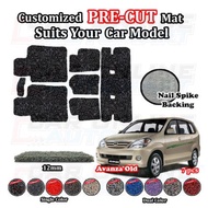 For Toyota Avanza 2003 to 2011 ~ 12MM Nail Spike Customized PRE CUT Carpet Car Karpet Car Coil Floor Mat Alas Kaki[7pcs]