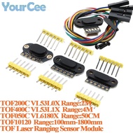 5pcs/1pc ToF Laser Infrared Ranging Sensor Module VL6180/VL53L0X/VL53L1X TOF10120 10-180cm TOF050C T