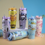 TERMOS Sanrio Character Tumbler Thermos Free Straw Heat Cold Resistant Stainless Steel 900ml