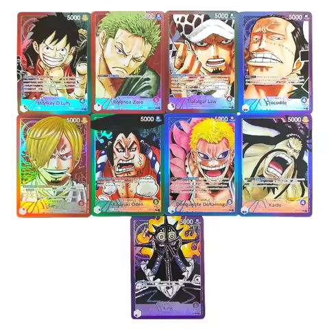 DIY One Piece Card Game Law Luffy Zoro kaido Sanji king Crocodile OdenOP01-002 OP01-001 OP01-003 OP0