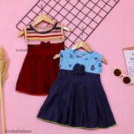 Dress Aila 6-18 Bulan / Dres Pesta Murah Grosir Baju Anak Perempuan Harian Gaun Yukensi Batik Import Kios Balita Fawa