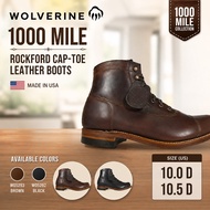 Wolverine 1000 Mile Rockford Cap-Toe Leather Boots - Available in Black and Brown, Made in USA (US S