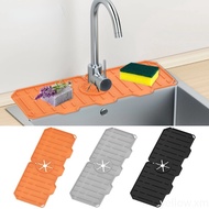 【hot】Soft Silicone Faucet Splash-proof Absorbent Mat Kitchen Countertop Drainage Quick Dry Pad Famil