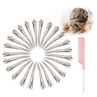 Hair Clips for Rollers,Pin Curl Clip,Metal Duck Billed Hair Clips for Women Styling,24pcs(3.5Inch) S