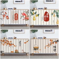 Multipurpose Cabinet Curtain New Year langsir kabinet dapur Chinese Style Blessing Words Short Curtains Home Decor