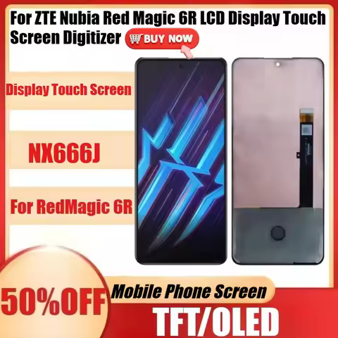 NEW TFT/OLED For ZTE Nubia Red Magic 6R LCD Display Touch Screen Digitizer For RedMagic 6r NX666J LC