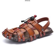 Men Sandals Leather  Beach Casual Shoes Outdoor Summer Fashion Gladiator Shoes
