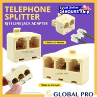Telephone Line Jack Modular Splitter Connector RJ11 Adapter 1 Male to 2 Female 1 Male to 3 Female Un